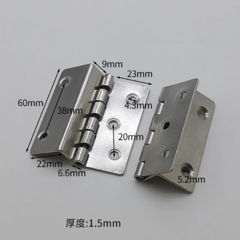 Cabinet Hinges - 4pcs 금속 실버 캐비닛 경첩 3개의
