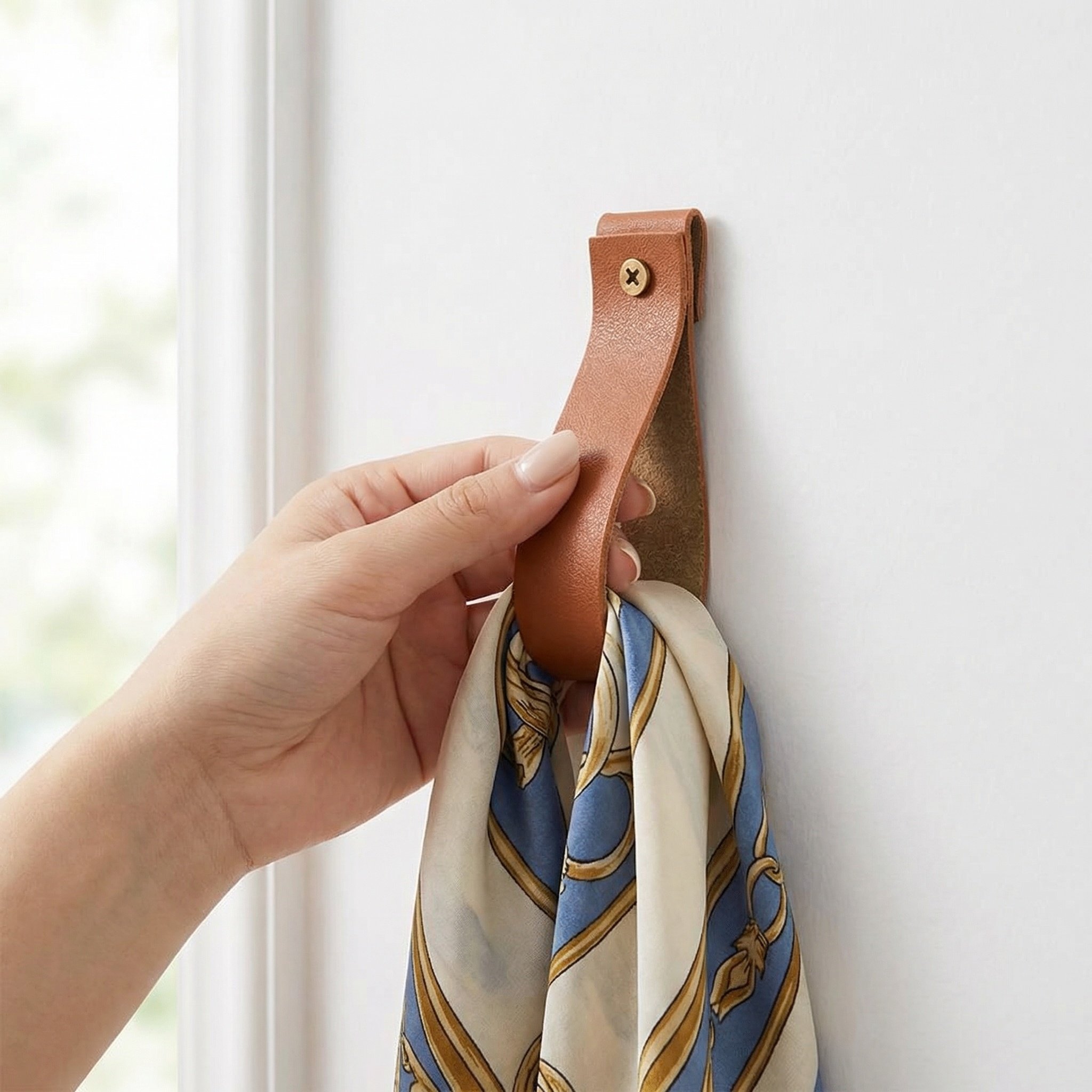 Curtain Rods - 6개입 PU 벽걸이 후크, 4.7인치 미니멀리즘